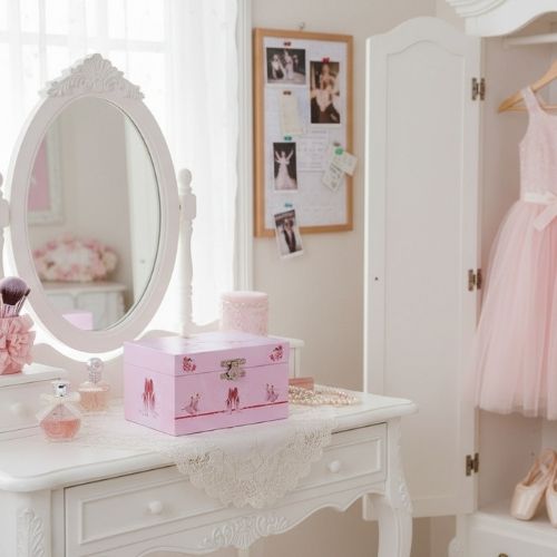 boite a bijoux fillette rose sublime