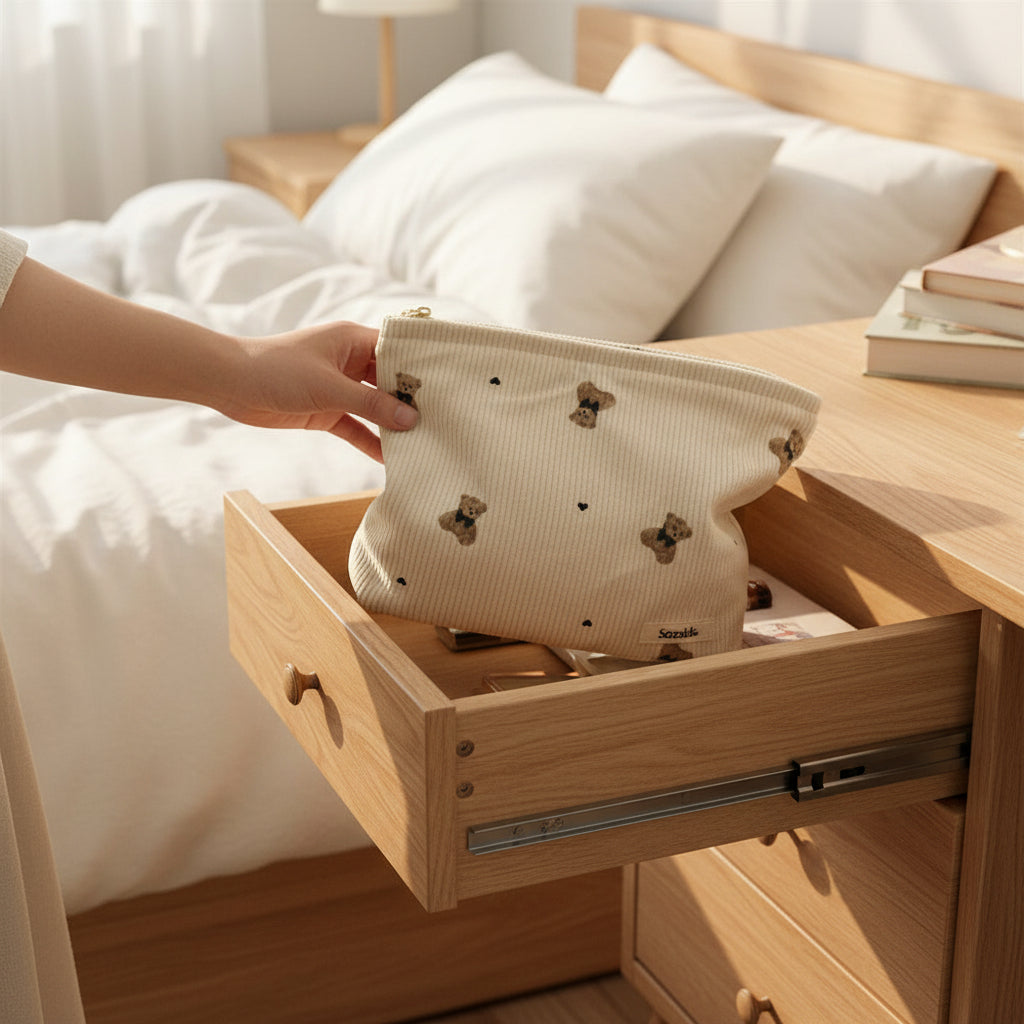 fille range trousse de toilette tiroir