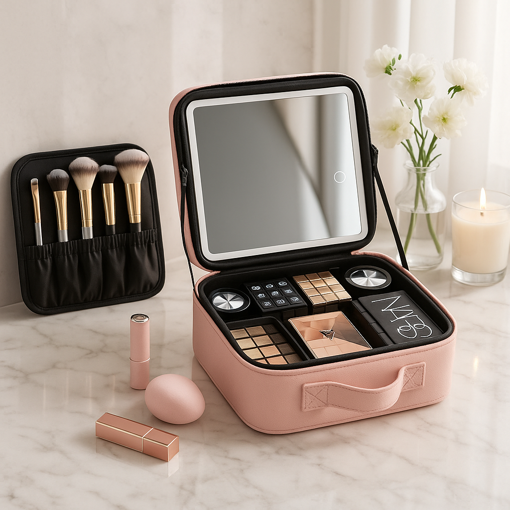 trousse de maquillage rose magnifique