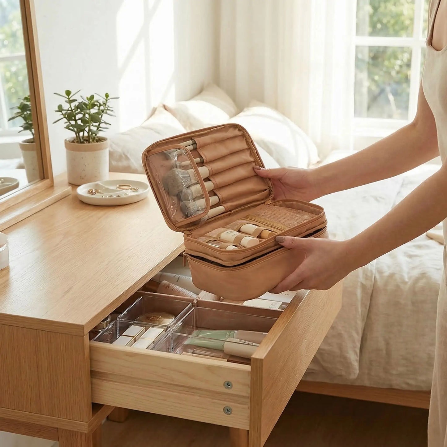 vanity femme tendance rangement maquillage