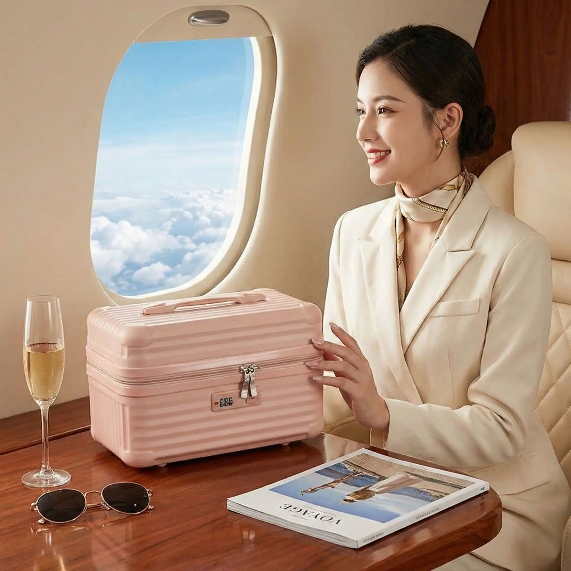 Grand Vanity Case Rigide avec Serrurepour Femmep arfaite