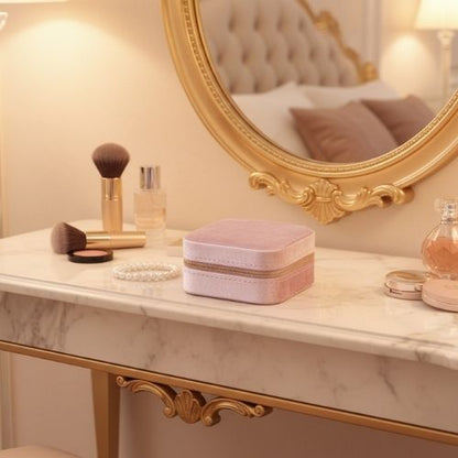 boite a bijoux fille rose tendre