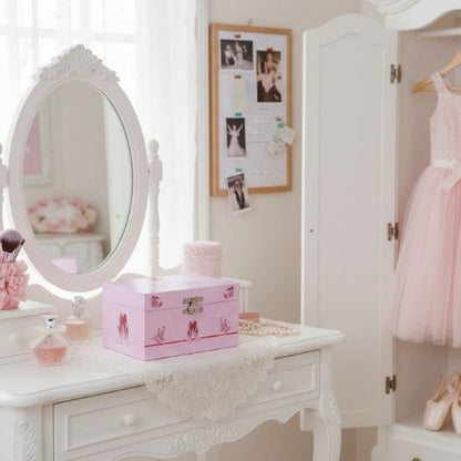 boite a bijoux fillette rose sublime