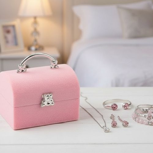 boite a bijoux rose doux