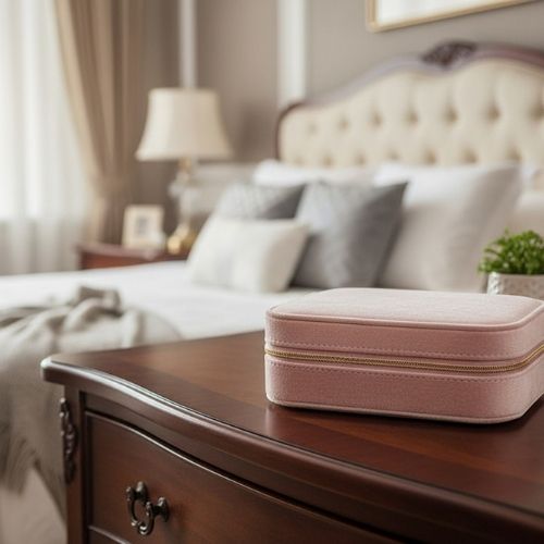 boite a bijoux rose tendre