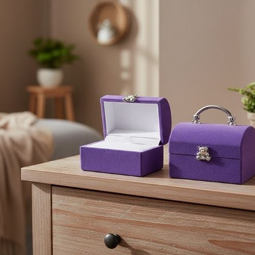 boite a bijoux violete