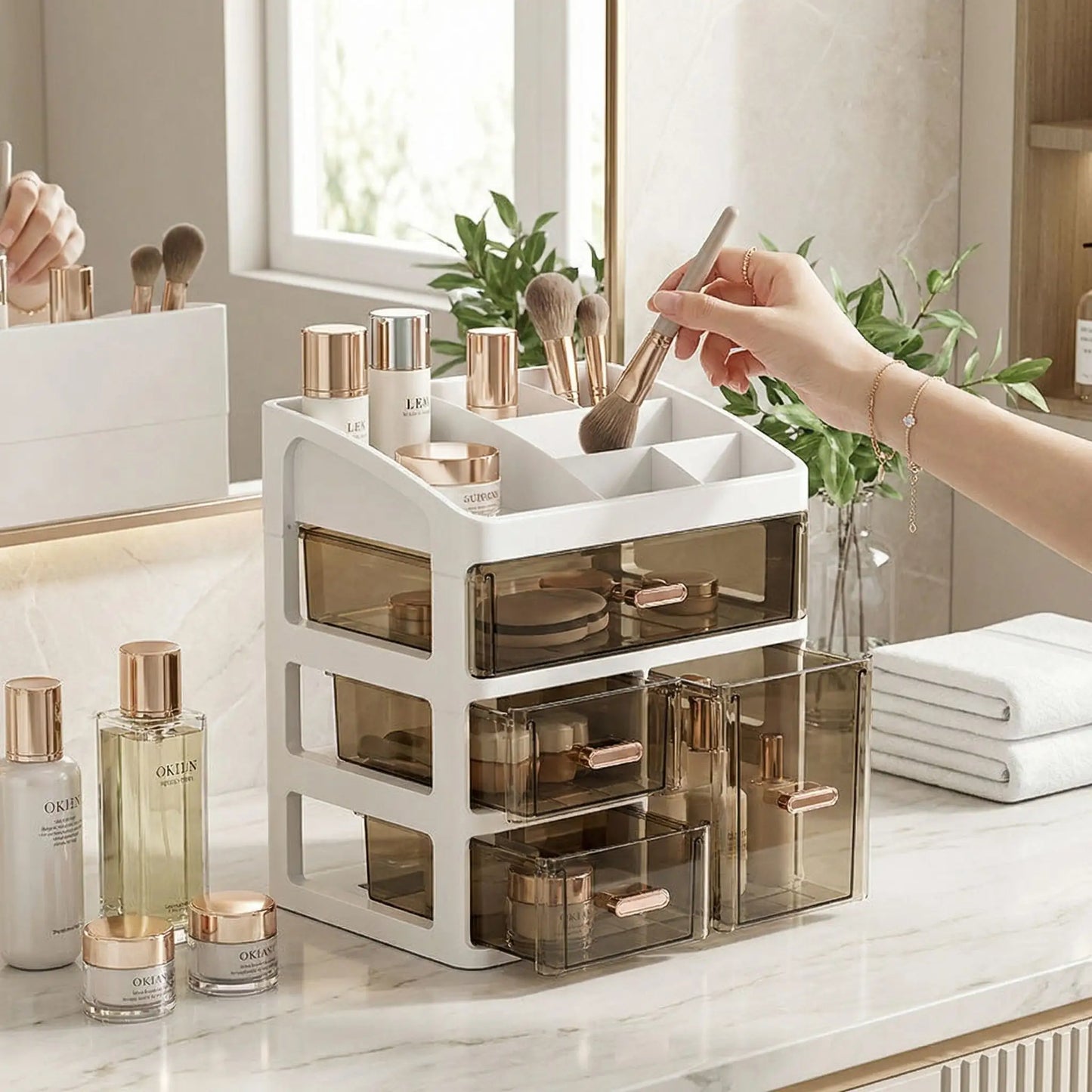 boite de rangement maquillage compacte