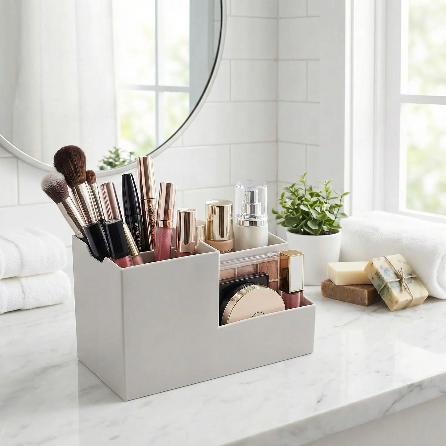 boite pour ranger maquillage poser salle bain