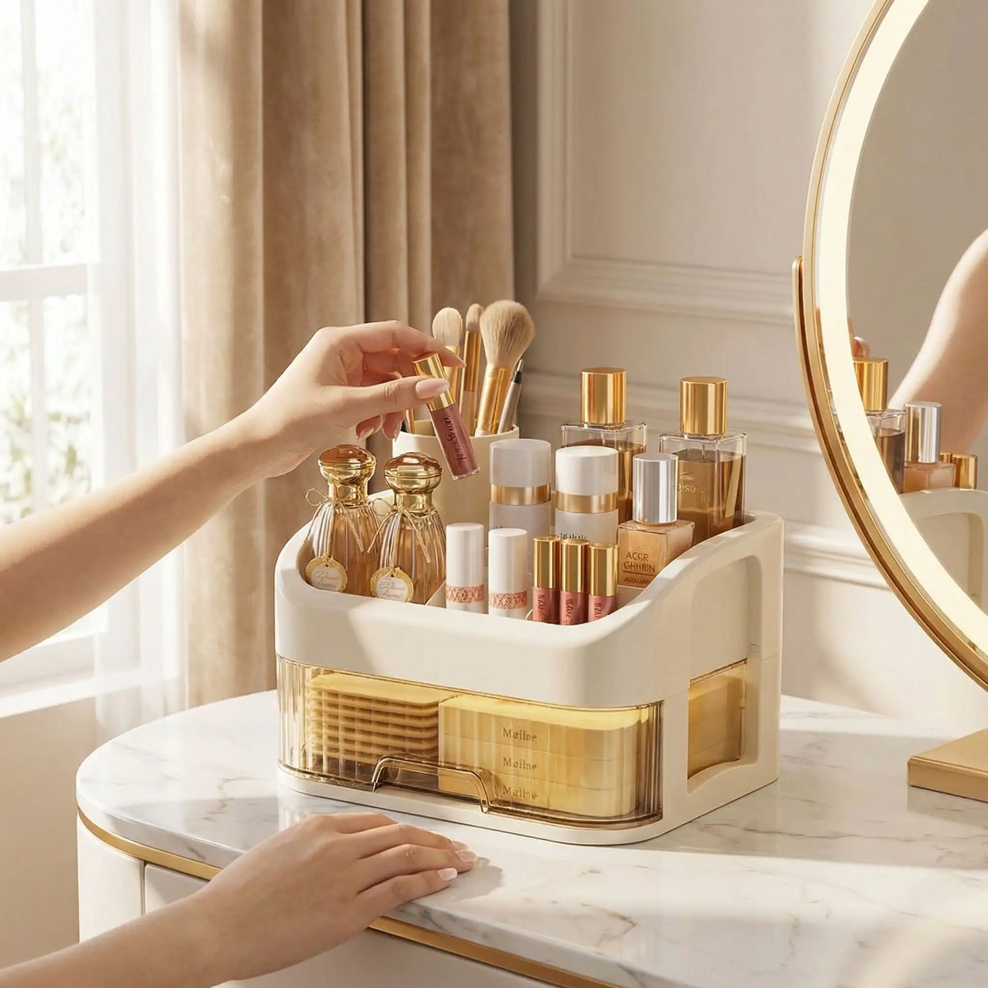 boite pour ranger maquillage support parfait