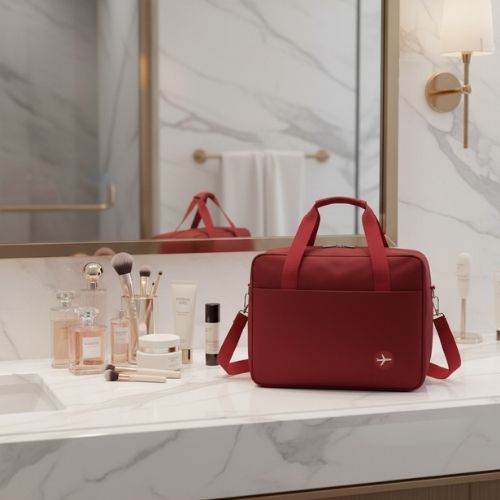 grand vanity femme voyage rouge
