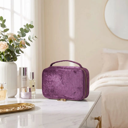 grand vanity maquillage souple mauve