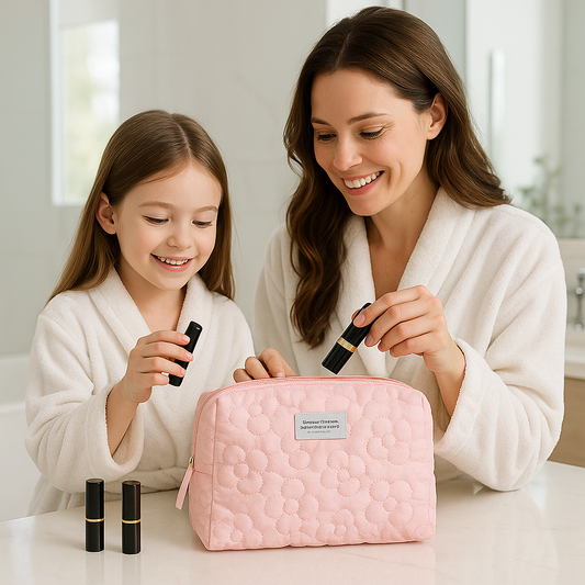 maman fille range trousse de toilette femme