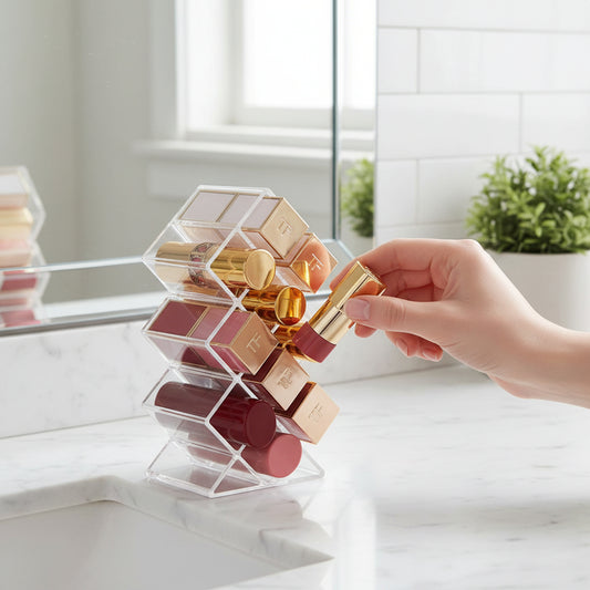 organisateur cosmetique avec compartiments