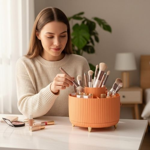 organisateur de maquillage rotatif a 360 ideal
