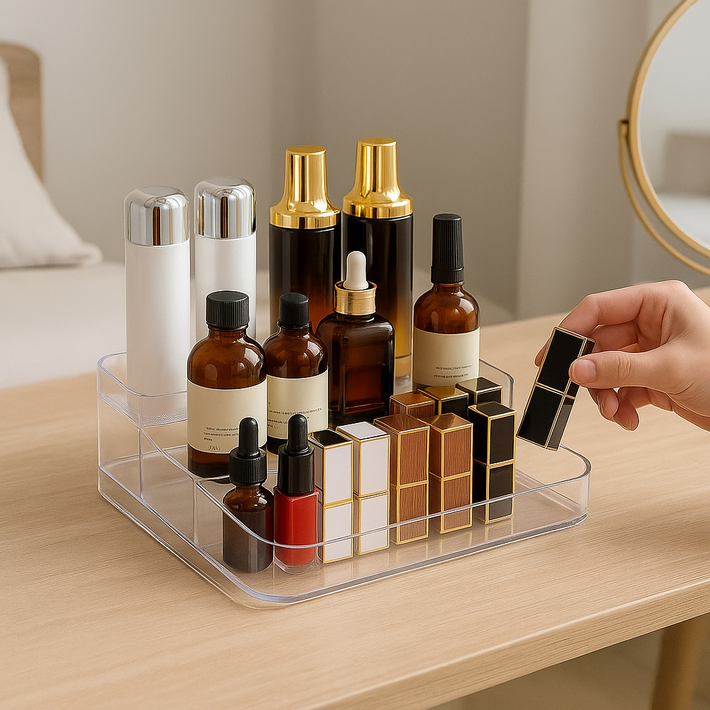 organisateur maquillage porte rouges levres