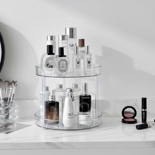 organisateur maquillage rotatif deux etages
