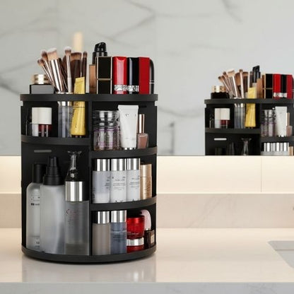 organisateur maquillage rotatif jolie couleur noir