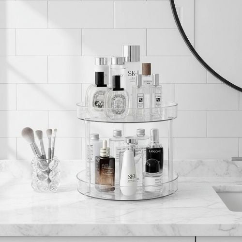 organisateur maquillage rotatif range espace beaute