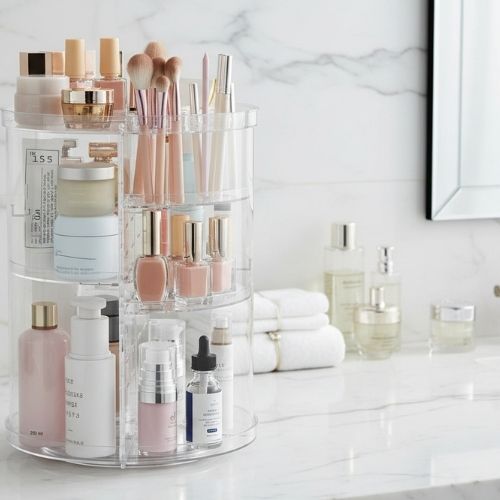 organiser maquillage poser devant miroir