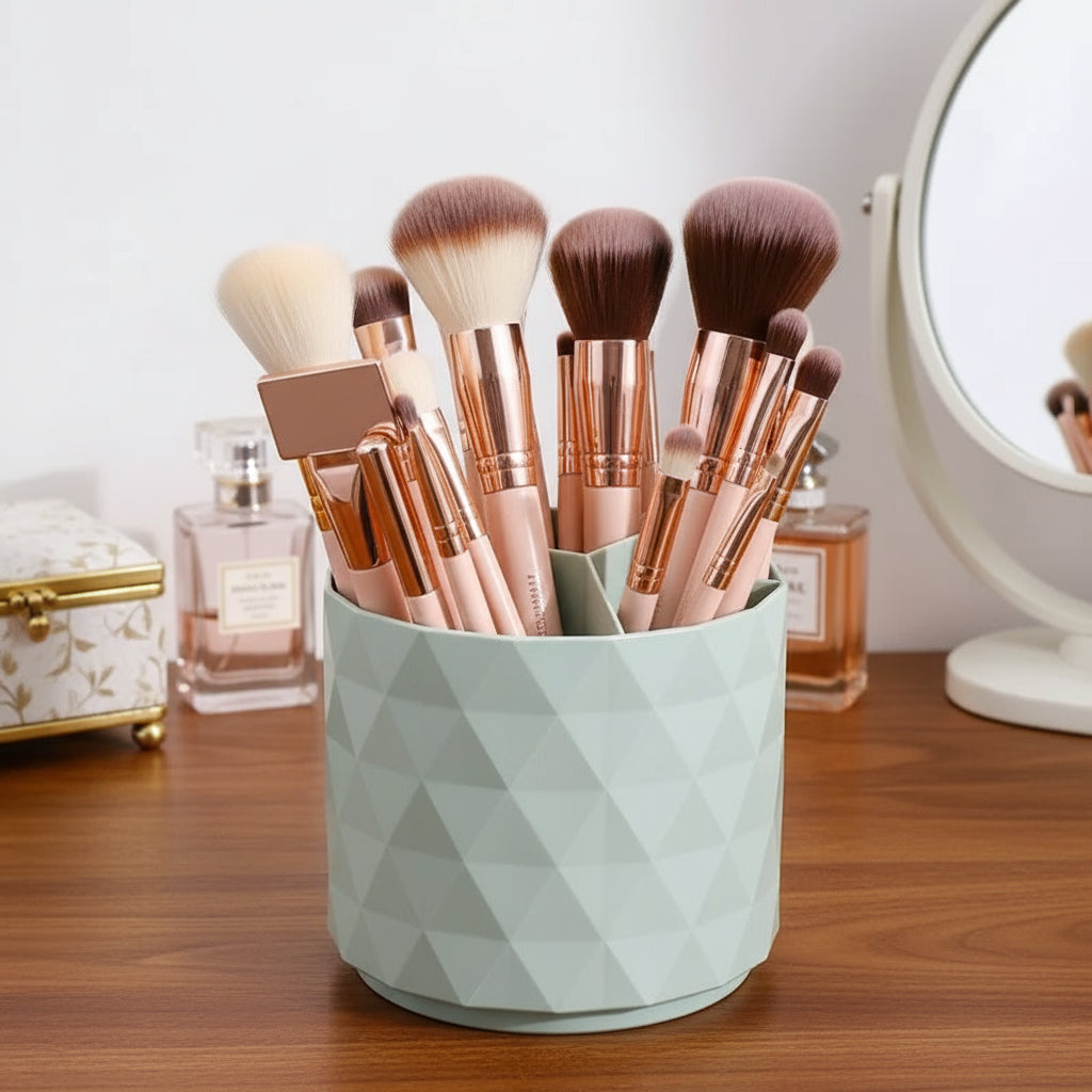 pinceaux cosmetiques bien ranges rangement maquillage