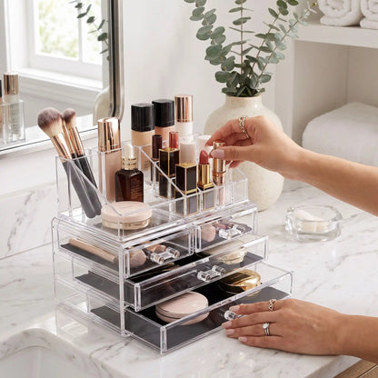 rangement maquillage acrylique parfait