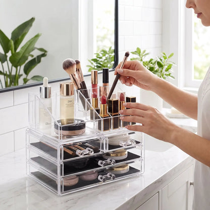 rangement maquillage acrylique pratique
