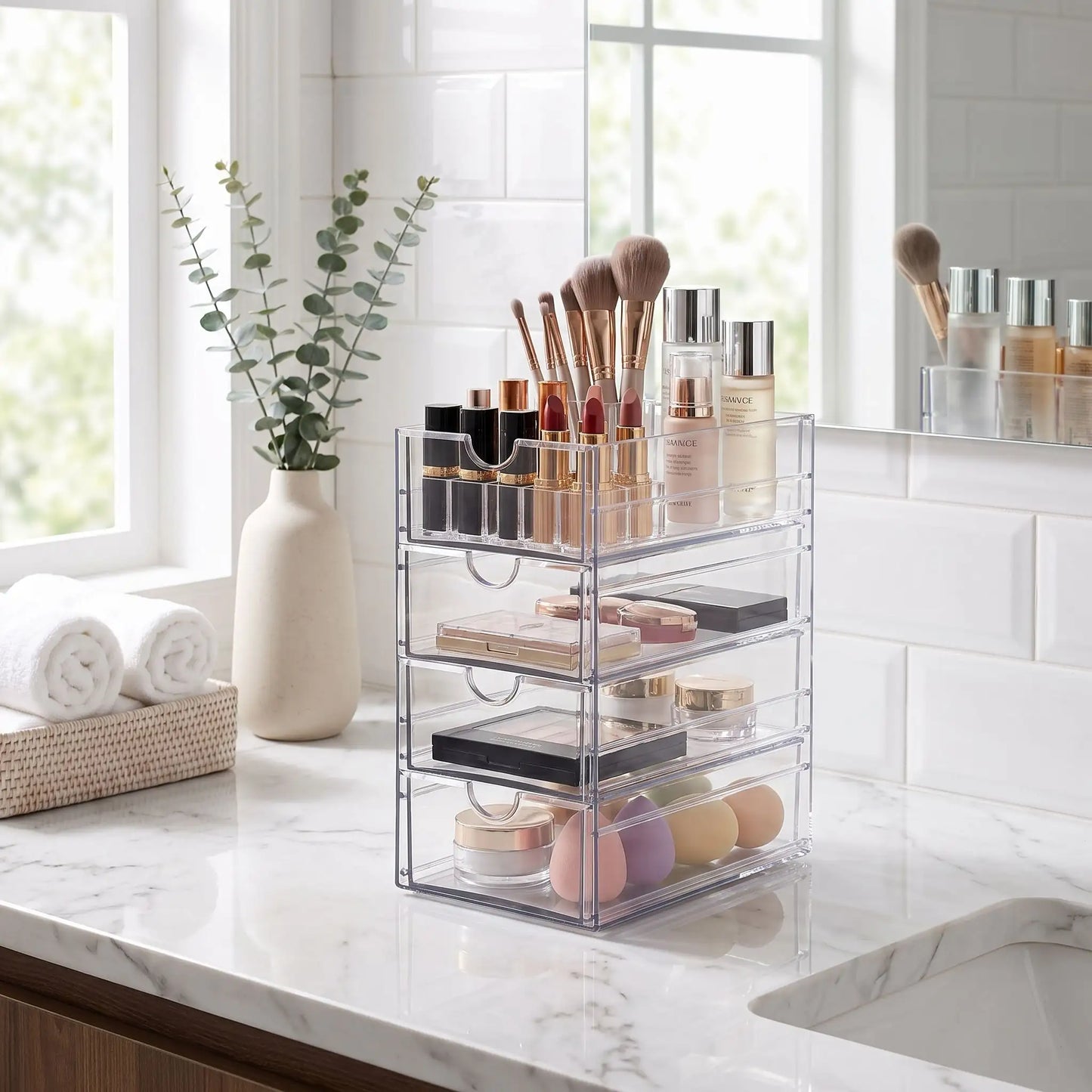 rangement maquillage acrylique tiroir pratique