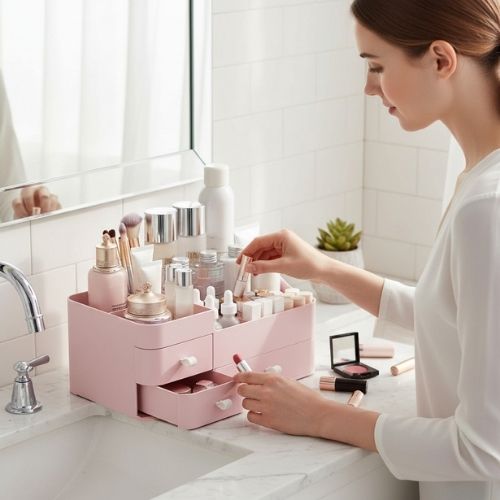 rangement maquillage efficace
