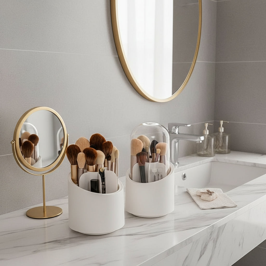 rangement maquillage porteur pinceuax beaute