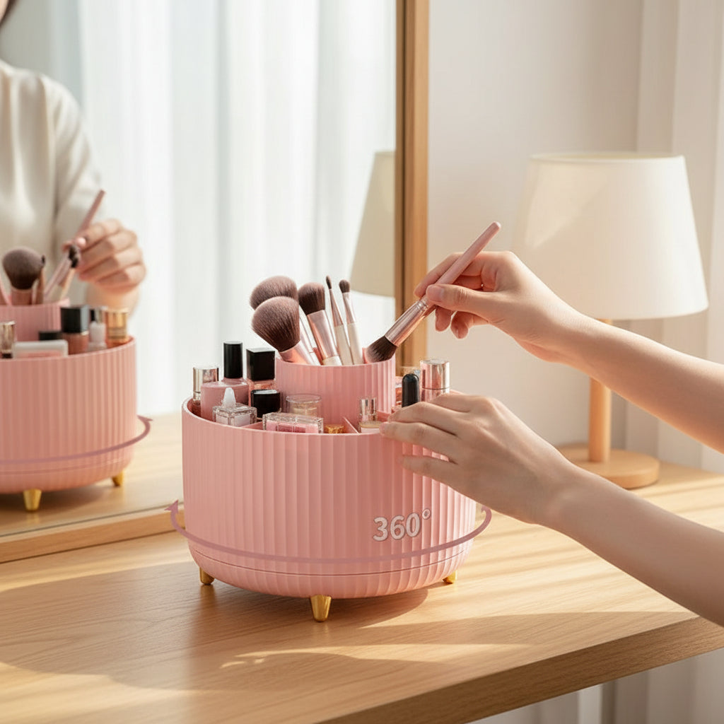 rangement maquillage rose magnifique