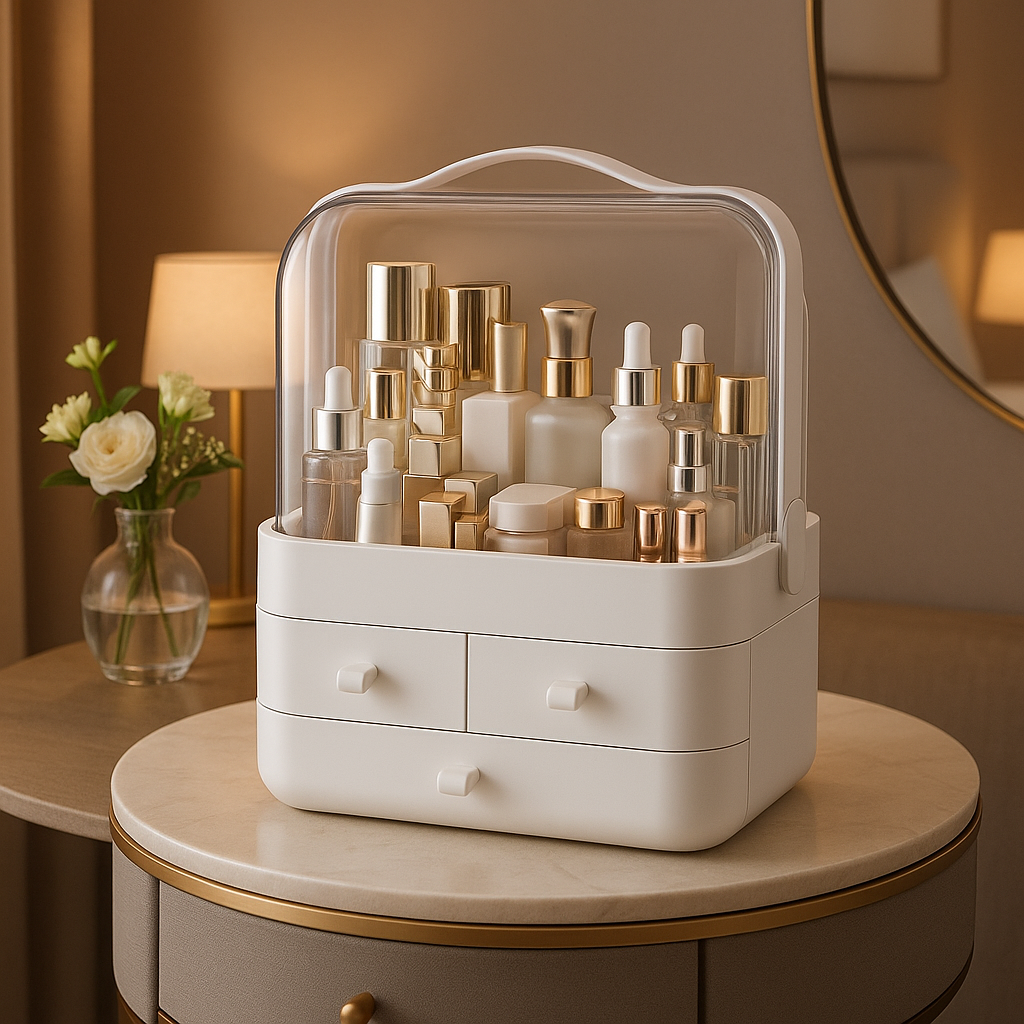 rangement maquillage simple accessoire