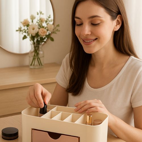 rangement maquillage veritable boite