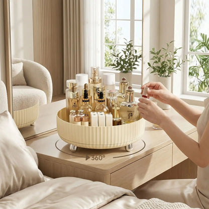rotation organisateur de maquillage creme
