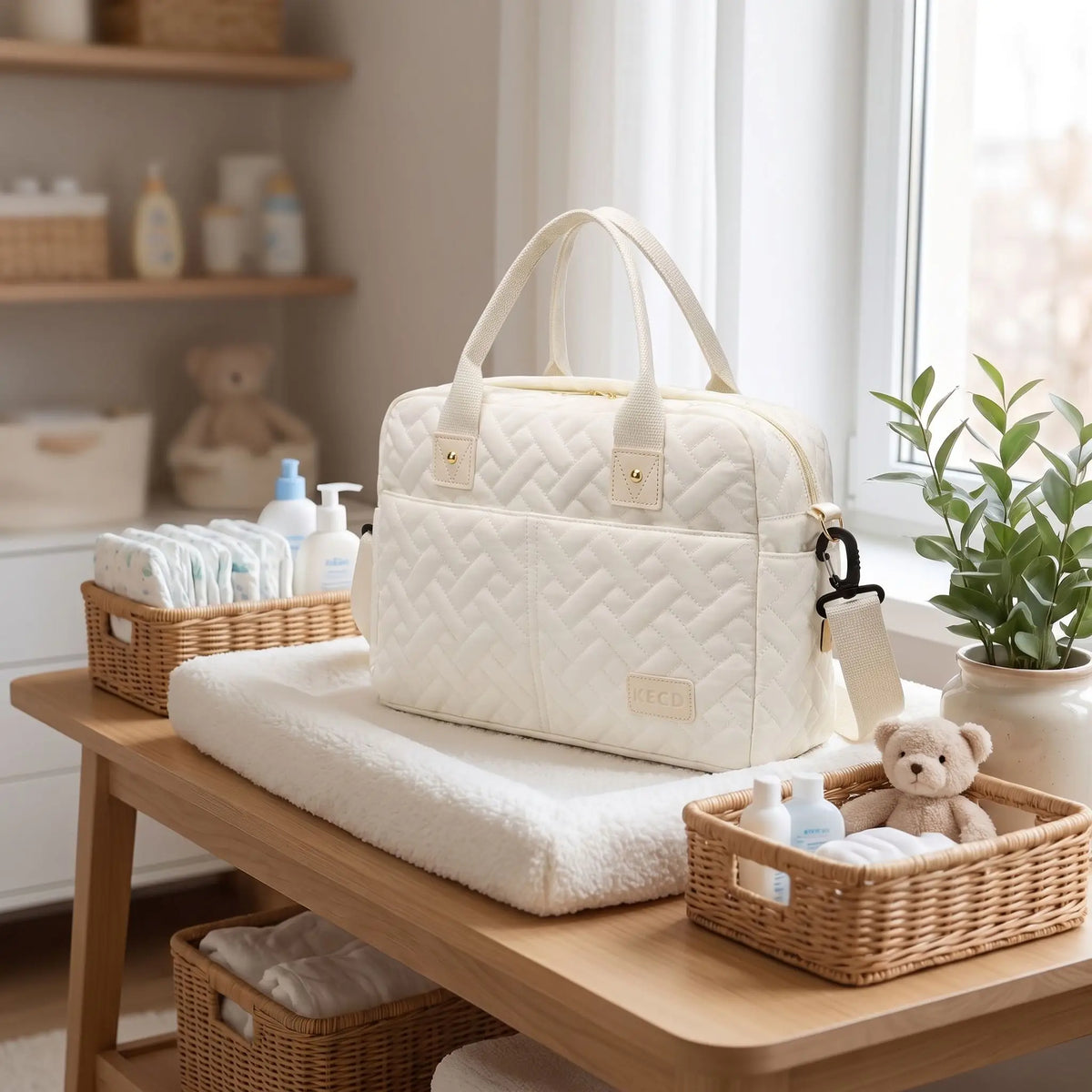 sac a langer vanity blanc creme