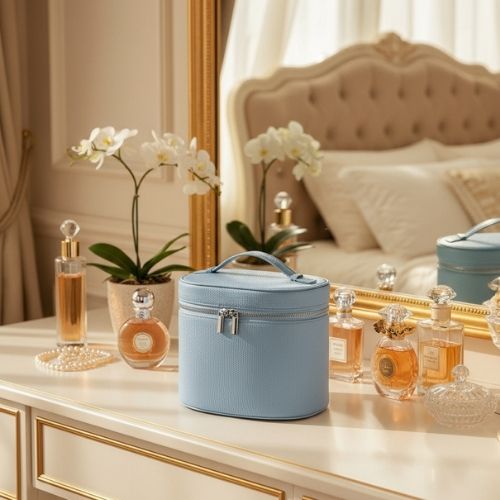 sac vanity rond pour femme simili cuir