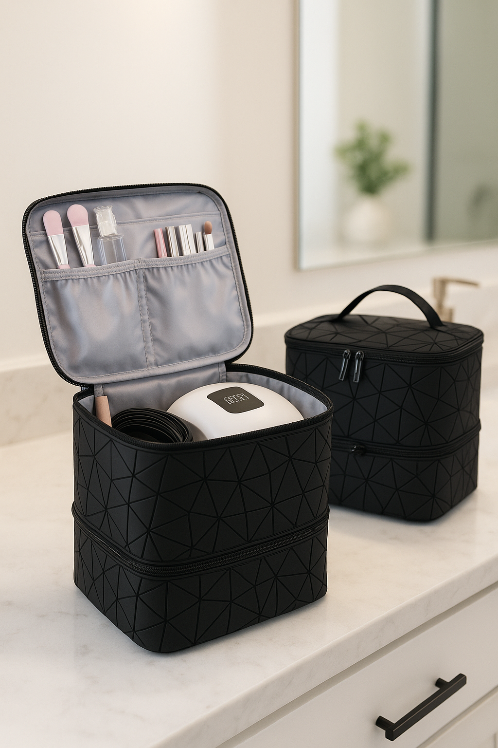 trousse de maquillage double couche parfaite