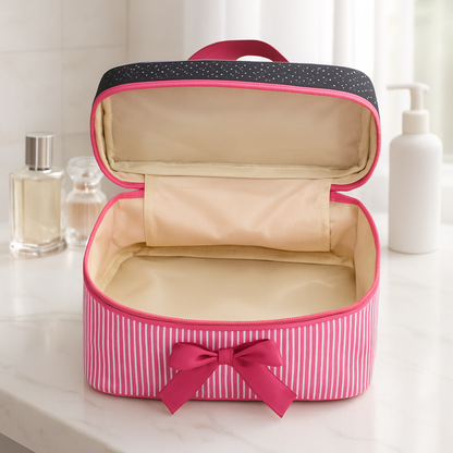 trousse de maquillage ouverte
