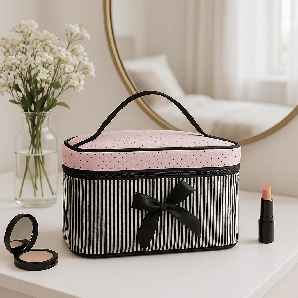 trousse de maquillage range parfaitement produits cosmetiques