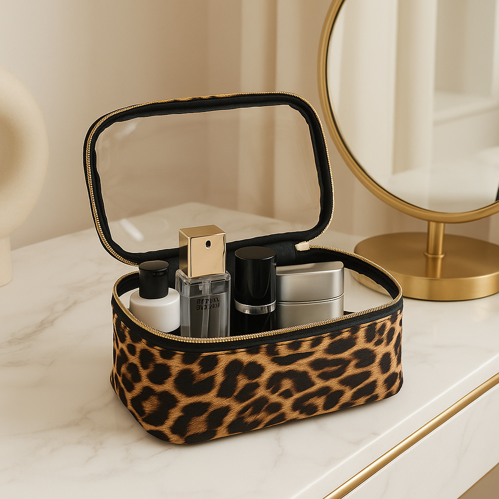 trousse de maquillage volumineuse