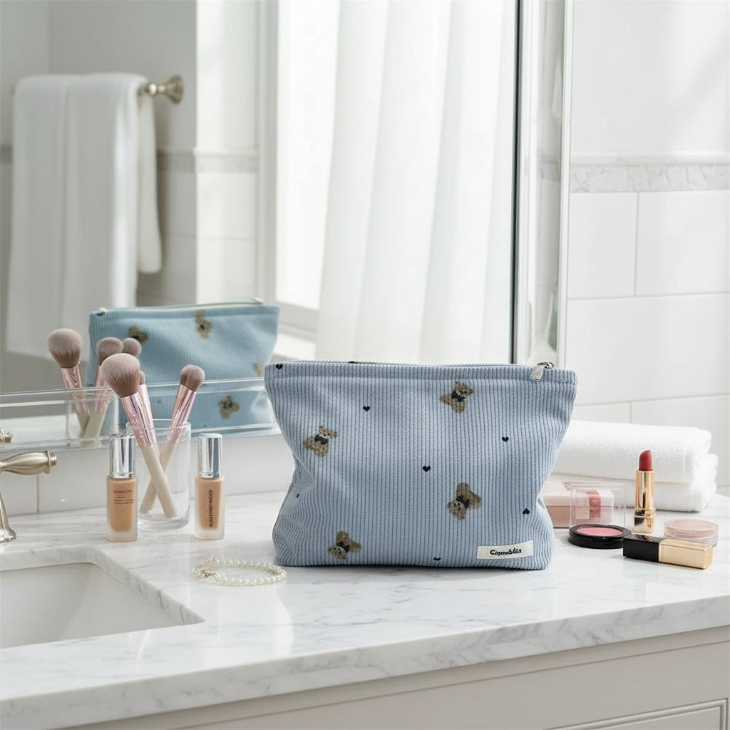 trousse de toilette bleu sublime
