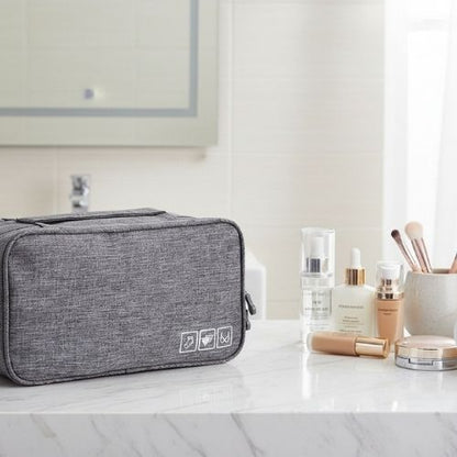 trousse de toilette etanche grise