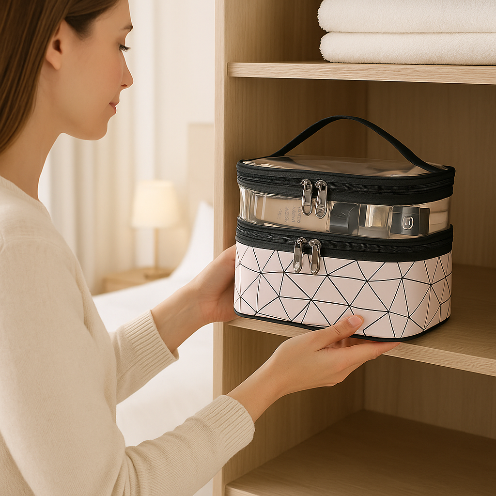 trousse de toilette femme grand format ranger armoire