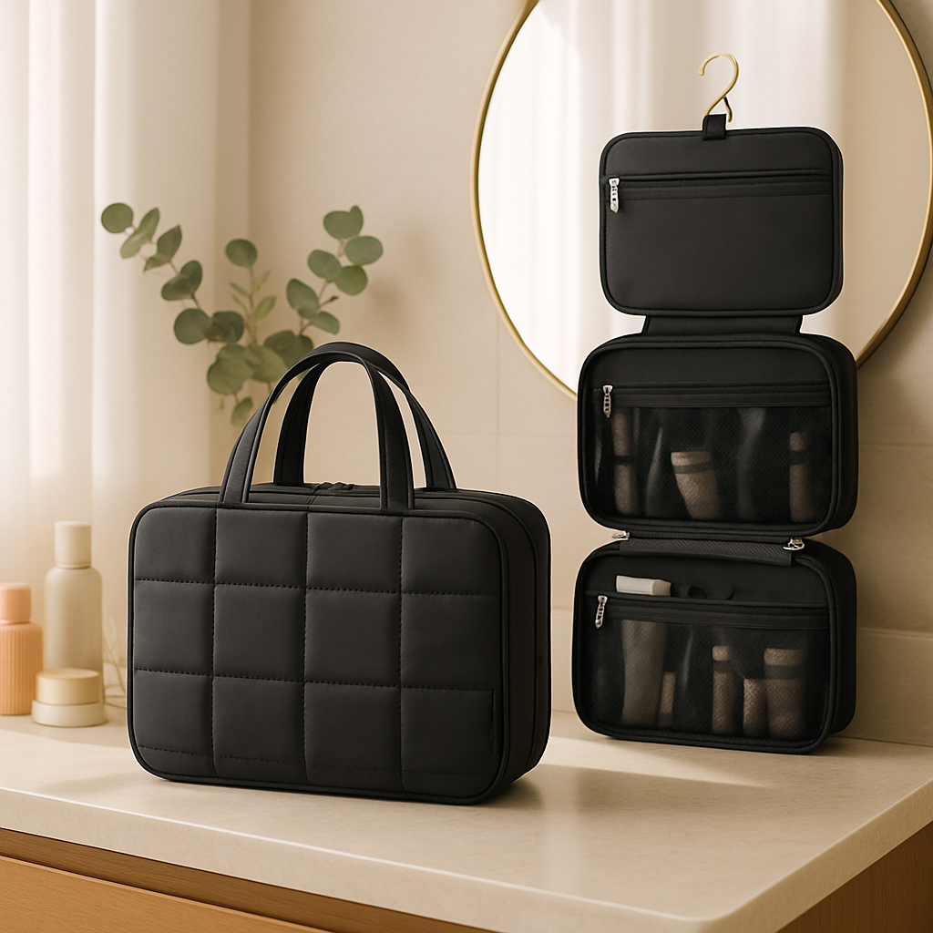 trousse de toilette femme noir intelligente