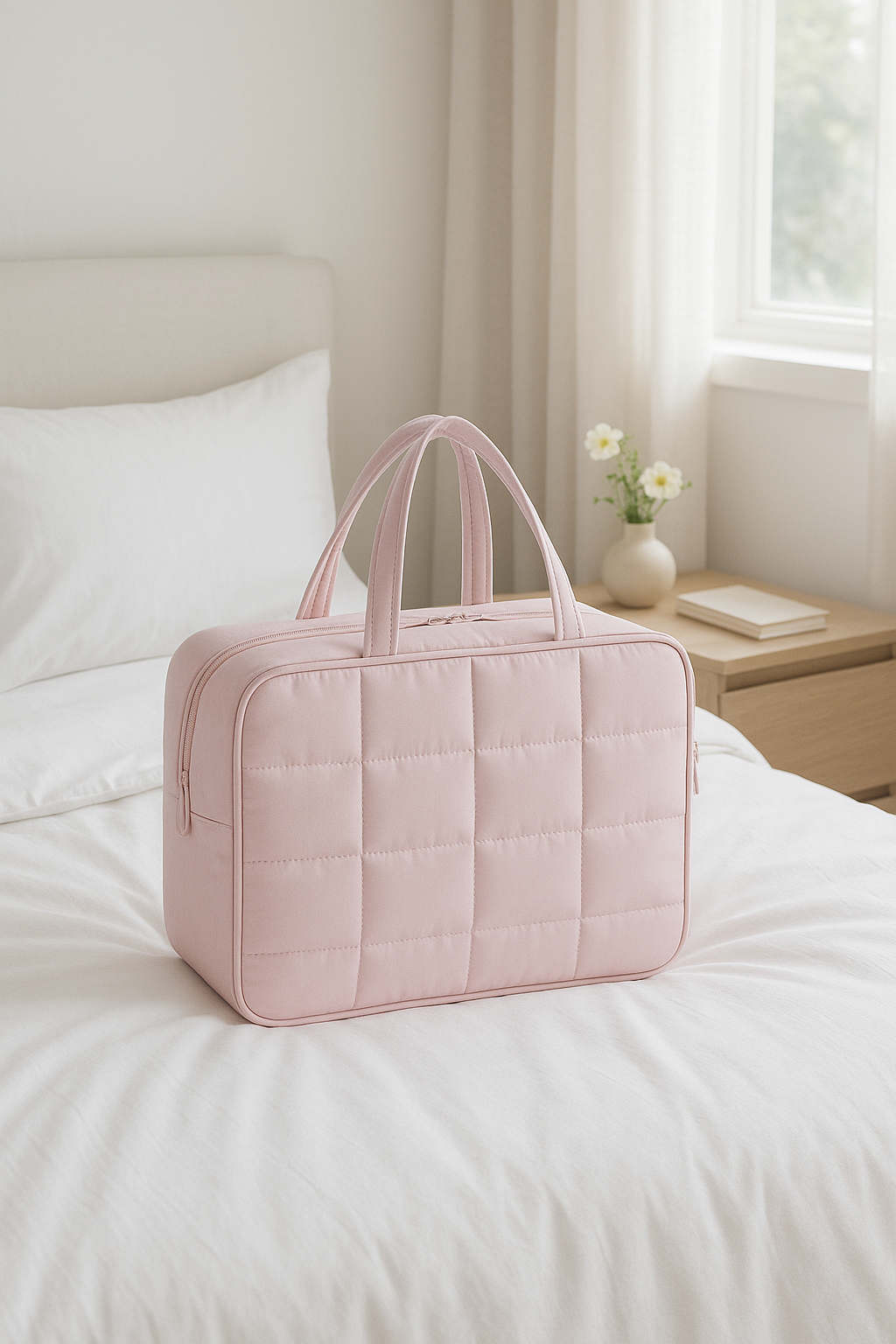 trousse de toilette femme poser chambre