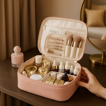 trousse de toilette femme tendance rose