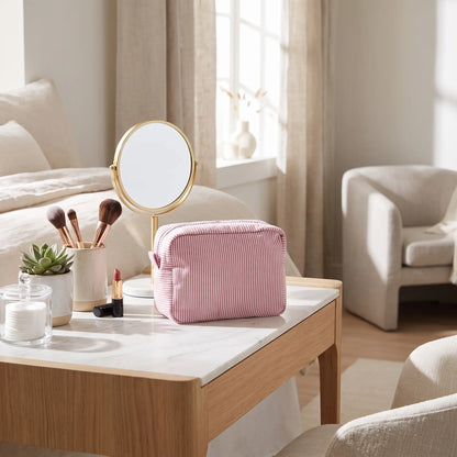 trousse de toilette femme voyage rouge