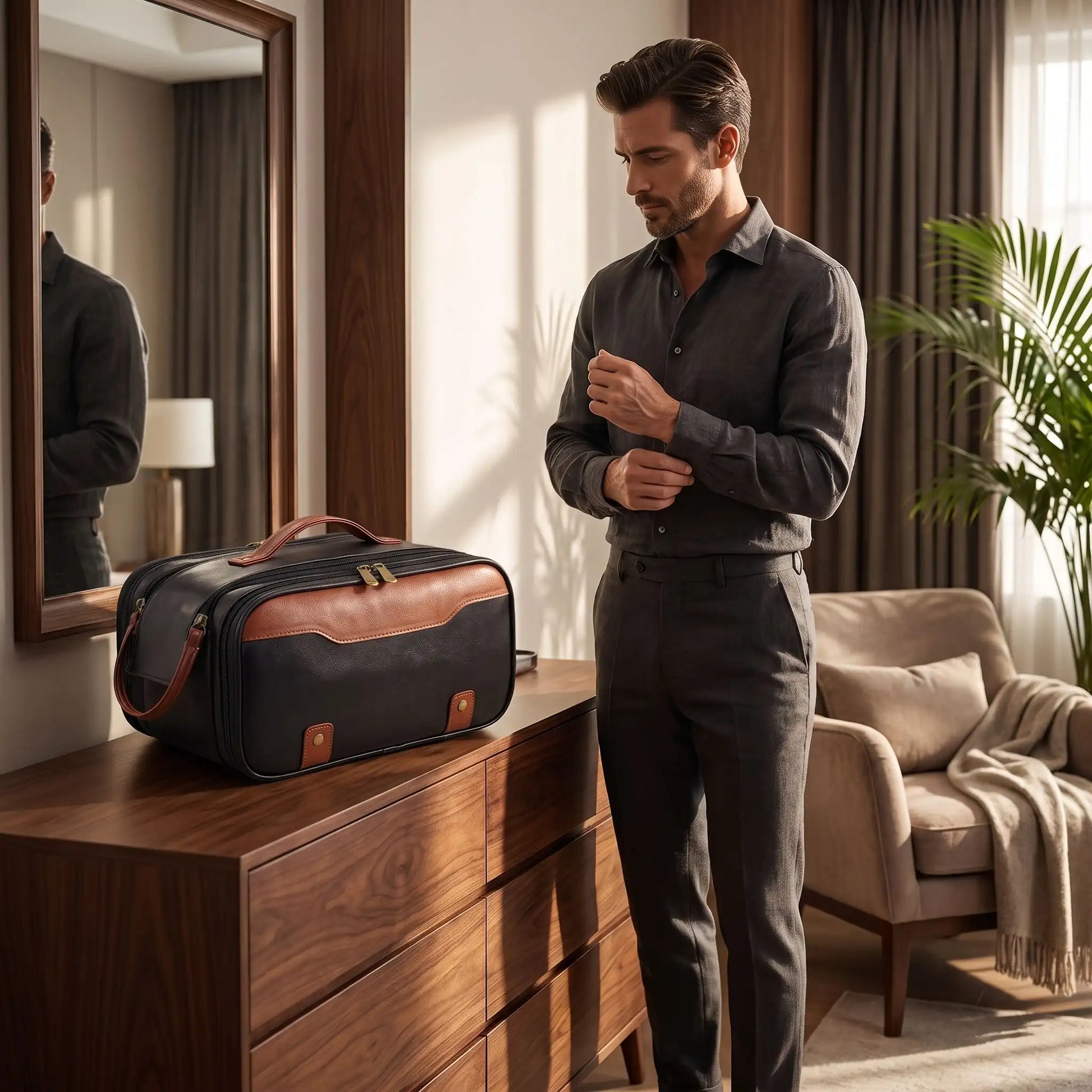 trousse de toilette homme impermeable voyage pratique