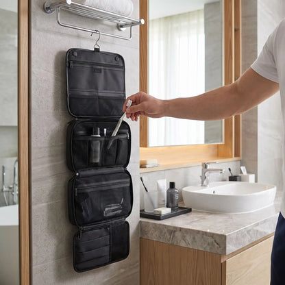 trousse de toilette homme multi compartiments pratique