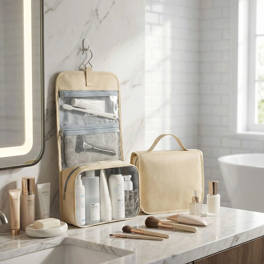 trousse de toilette jaune clair