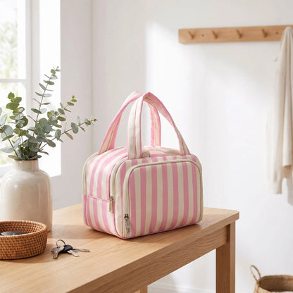 trousse maquillage souple grand format rose